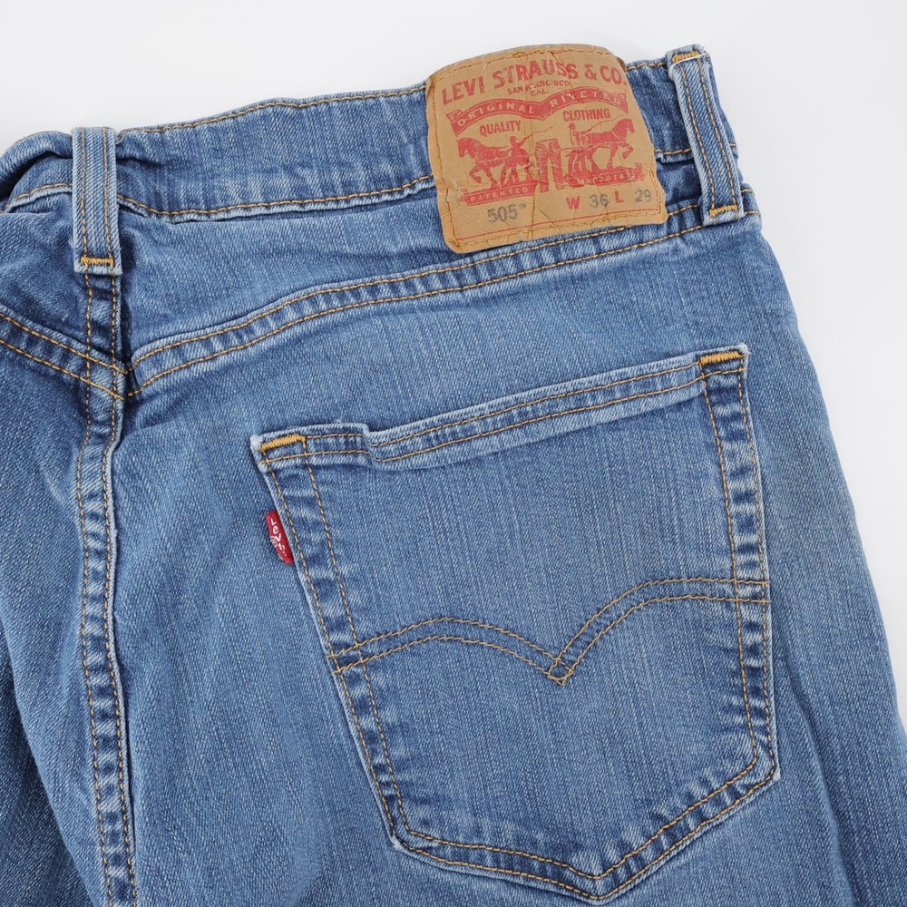 Levi's 505‎ Regular Fit Straight Leg Jeans Blue Mens 34x28